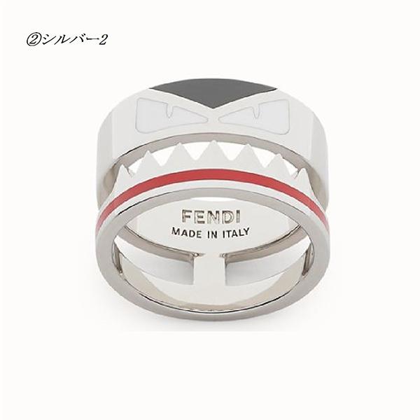 19AW新作【FENDI】2色展開 ユニークな バンド シルバーリング 9100710